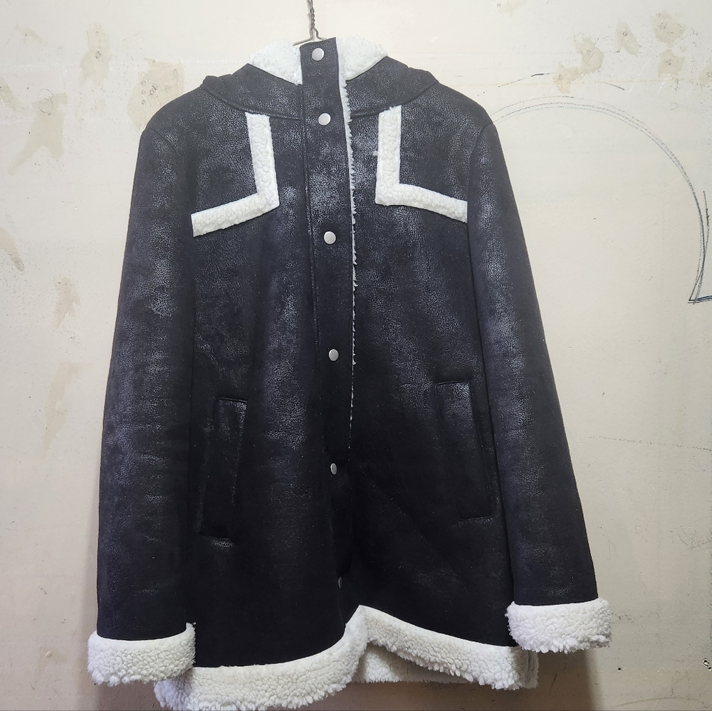 Guess faux sheepskin sherpa jacket